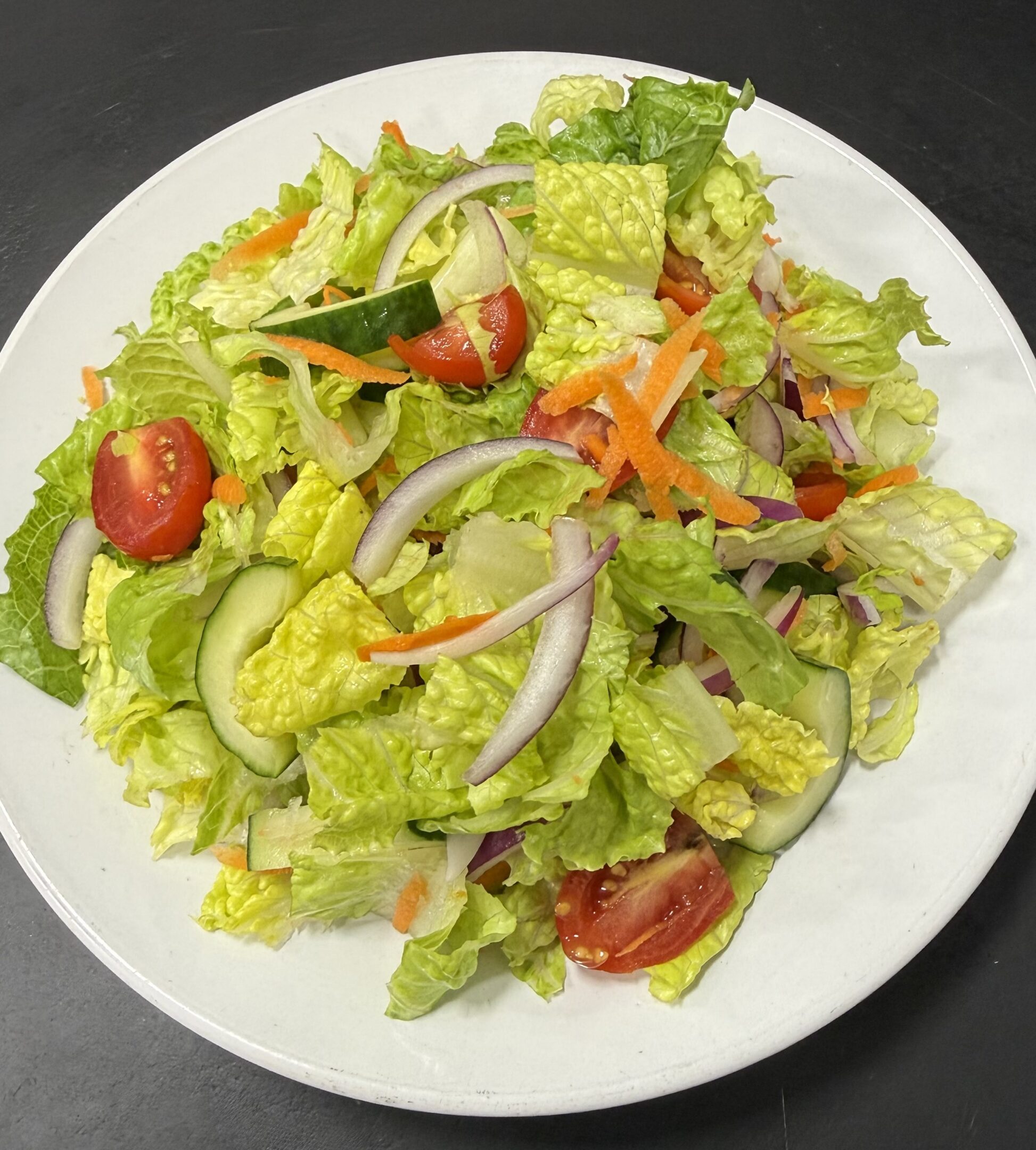 Fresh garden salad with tomatoes and cucumber