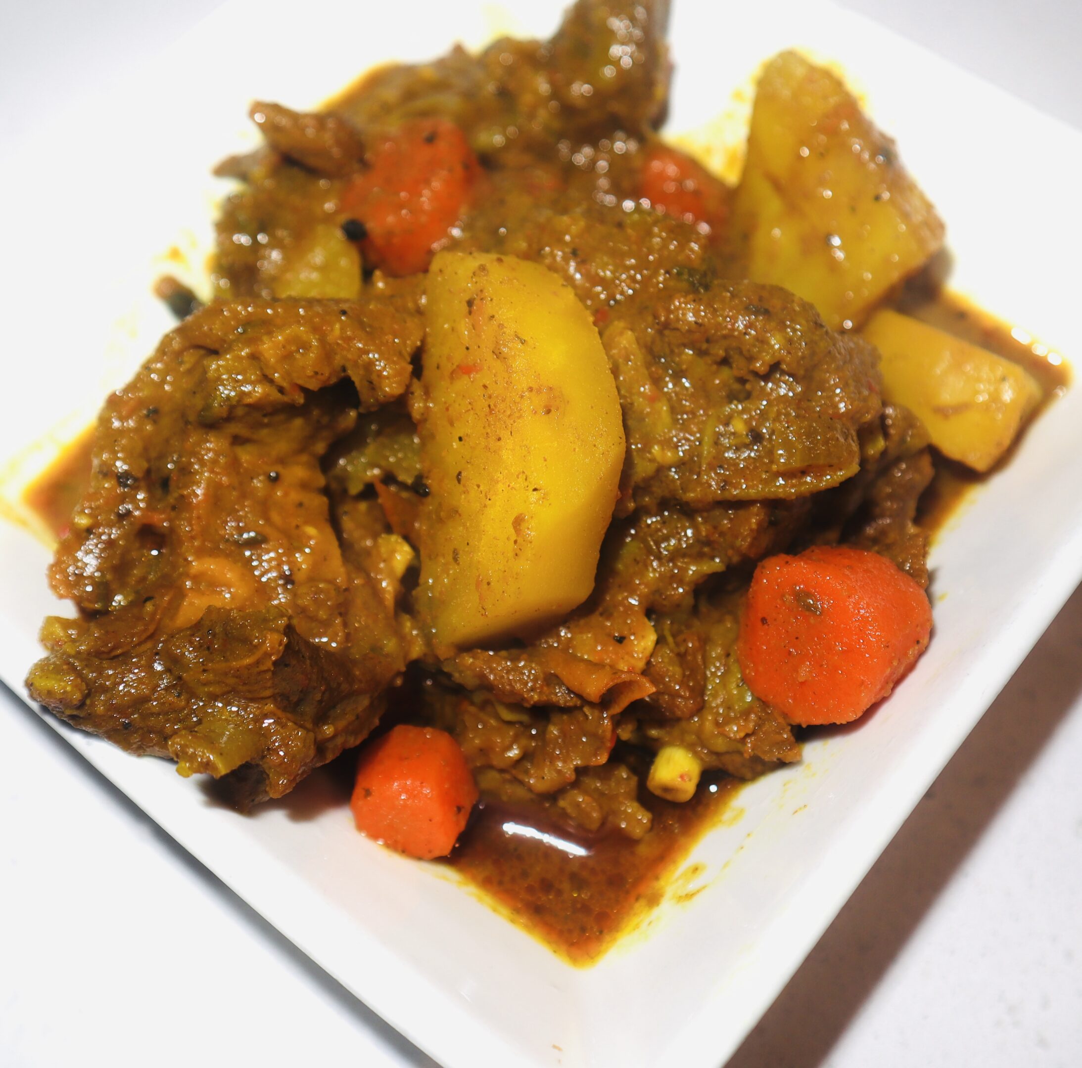 Beef stew with potatoes and carrots